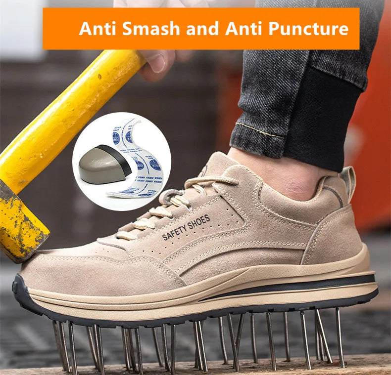 Safety Shoes Breathable Work Shoes Anti Stab sneakers Style Indestructible Shoes Anti Smashing