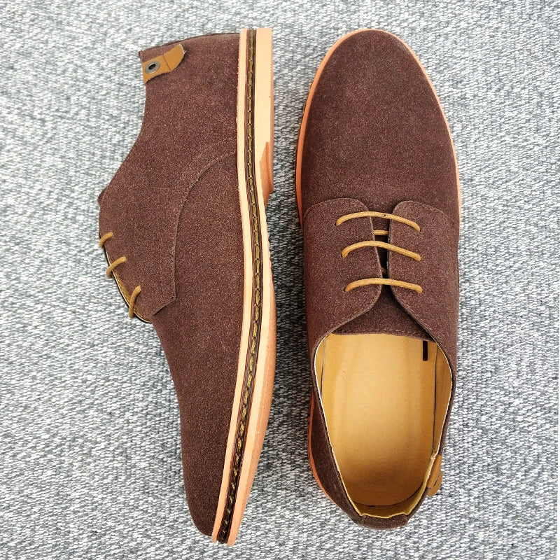 Men Shoes Suede Leather Casual Shoes Classic Comfortable Footwear Dress Shoes