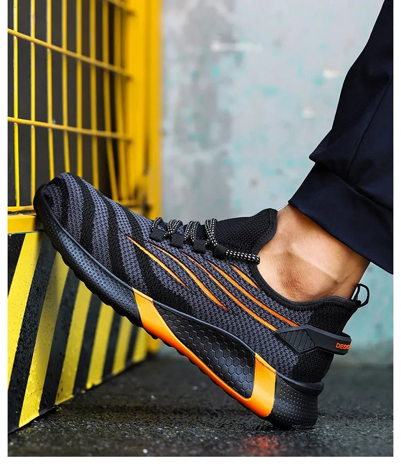 Men Safety Shoes Anti-puncture Work Place Sneakers Indestructible Men Boots