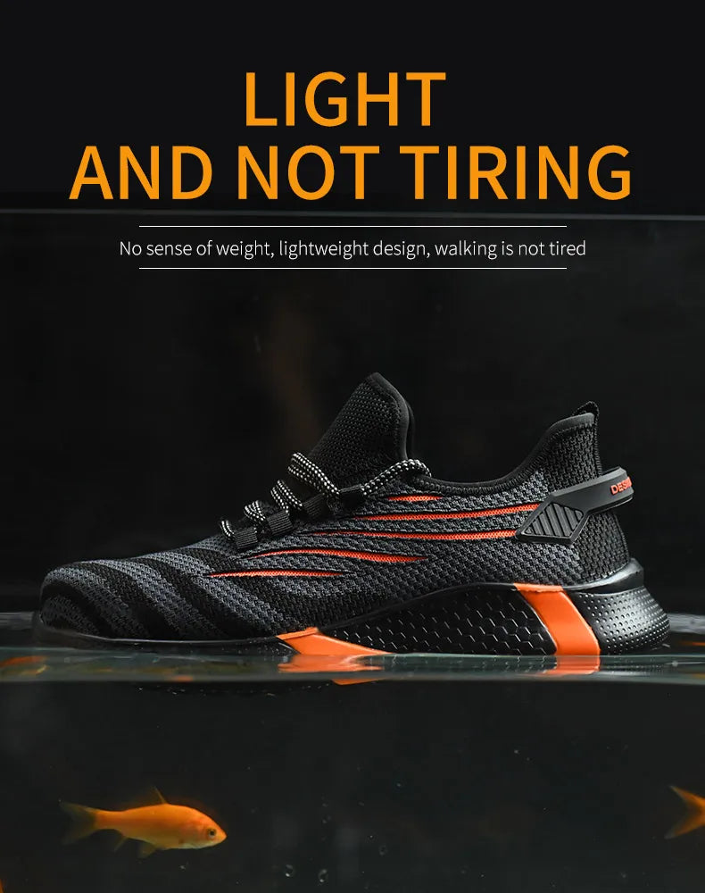 Men Safety Shoes Anti-puncture Work Place Sneakers Indestructible Men Boots