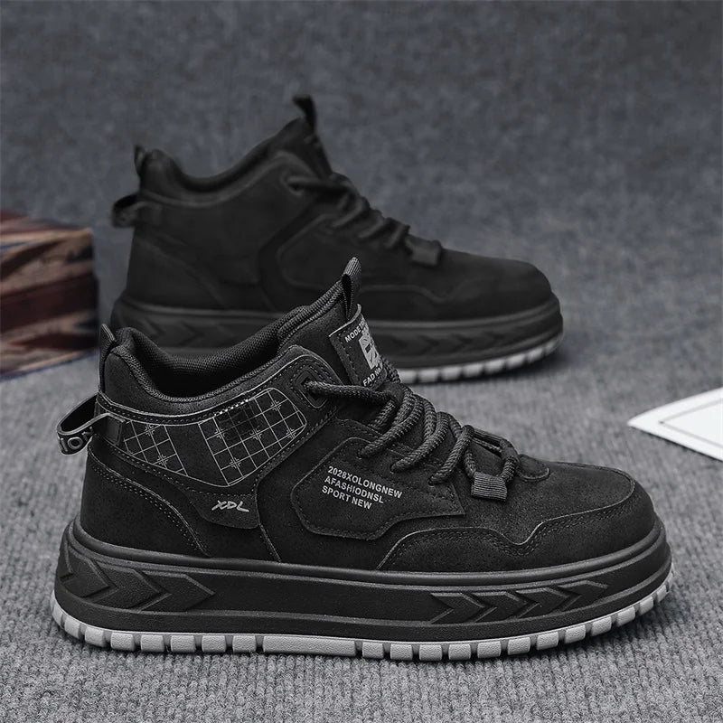Men's Shoes Winter Fleece High-Top work shoes waterproof boots non-slip cotton shoes