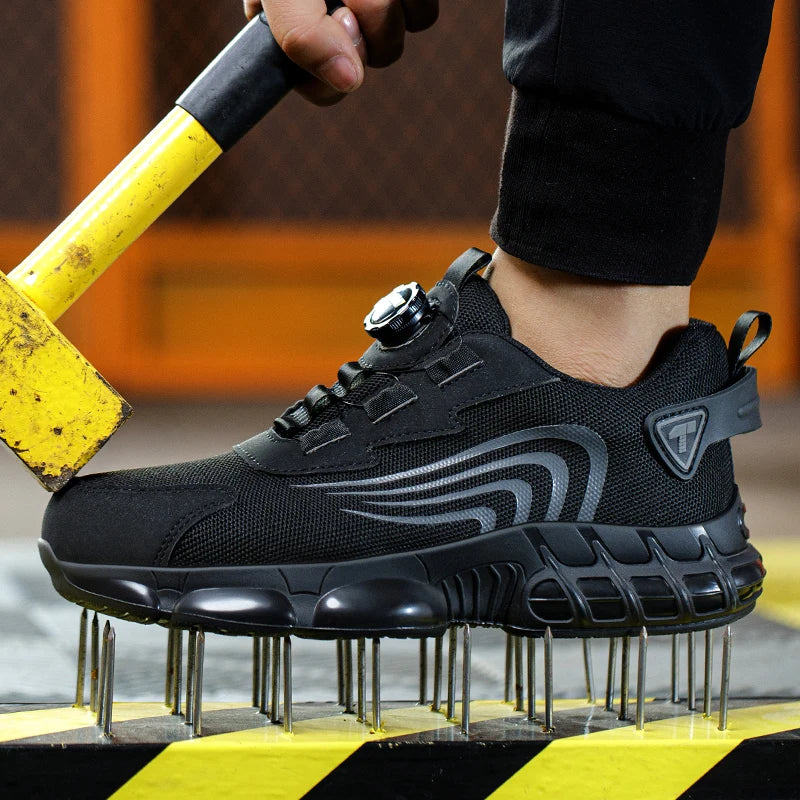 Men's Safety Shoes Steel Toe Cap Sneakers Style Puncture & Crash Proof Light Wear