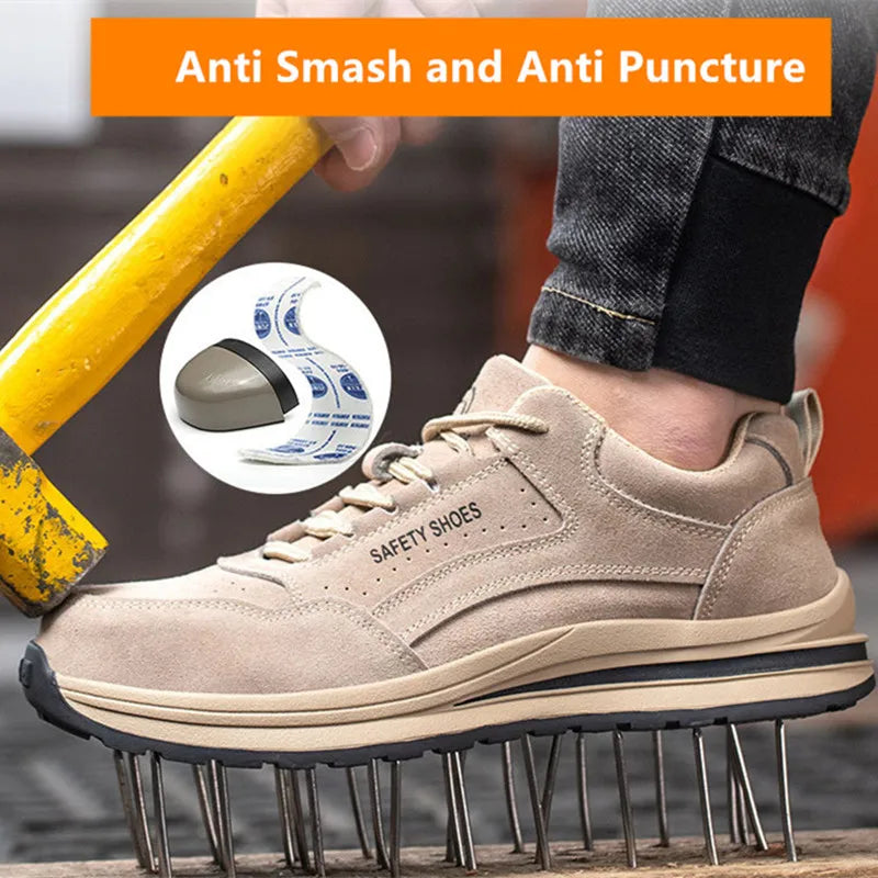 Safety Shoes Breathable Work Shoes Anti Stab sneakers Style Indestructible Shoes Anti Smashing