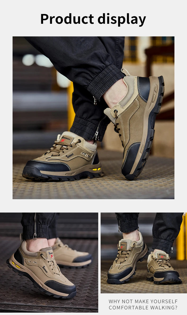Men Safety Boots Anti-smash Anti-puncture Work Shoes Sneakers Style Indestructible 10kv Boots