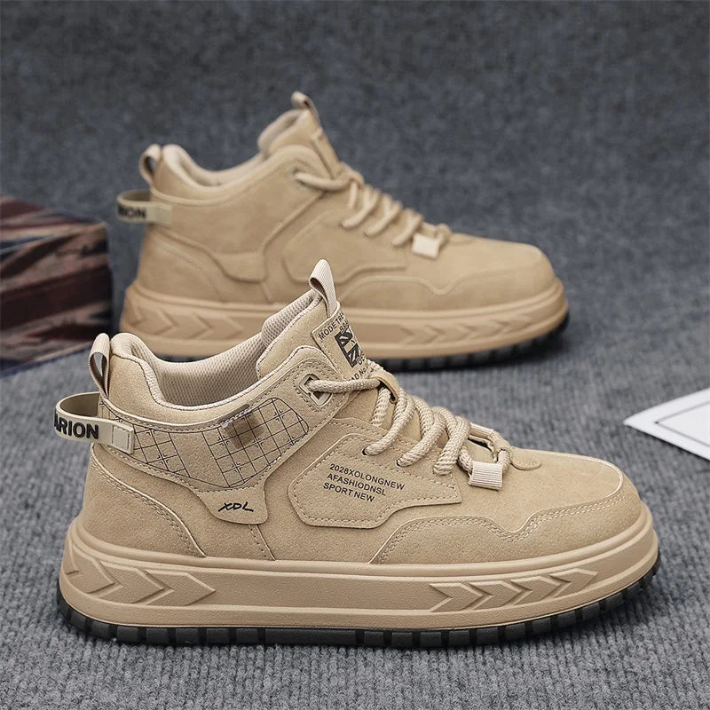 Men's Shoes Winter Fleece High-Top work shoes waterproof boots non-slip cotton shoes