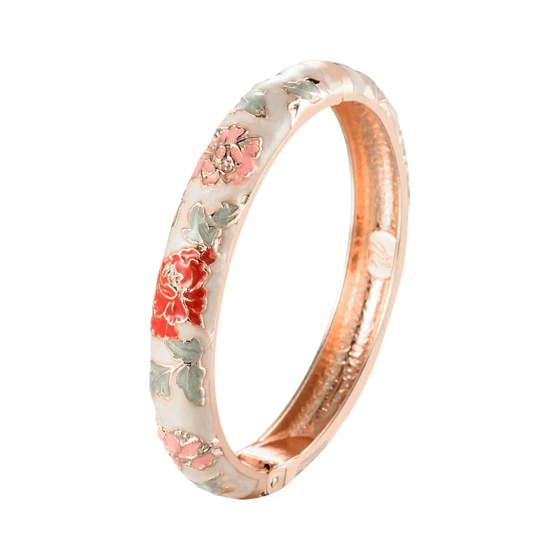 Enameled Bracelets For Women Flower Women Bangles Bracelet On Hand Gift