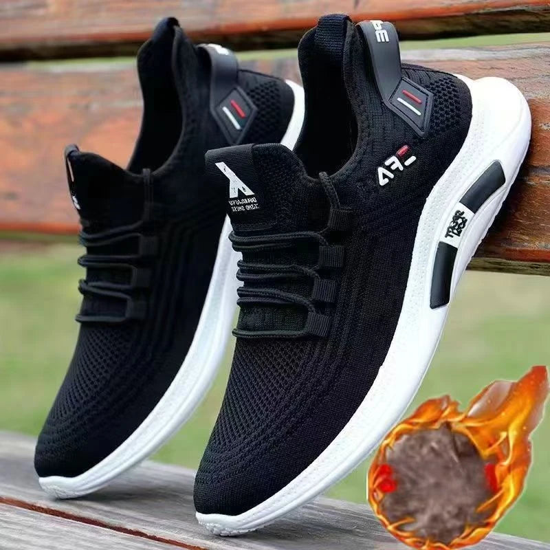 Men's Shoes Sneakers Breathable Non-slip Men Shoes Lace Up Running Shoes
