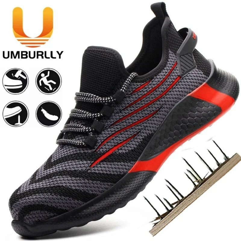 Men Safety Shoes Anti-puncture Work Place Sneakers Indestructible Men Boots