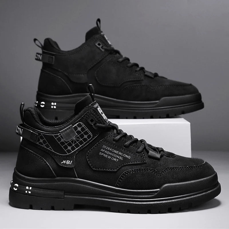 Men's Shoes Winter Fleece High-Top work shoes waterproof boots non-slip cotton shoes