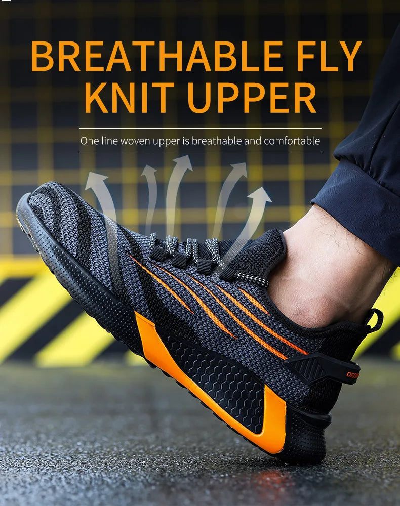 Men Safety Shoes Anti-puncture Work Place Sneakers Indestructible Men Boots