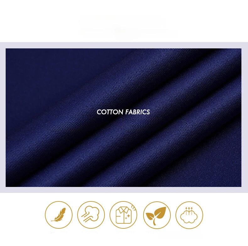 Men's Shirt Long-sleeved Lite Embroidered Business Shirt Classic Slim Formal Male Brand Dress