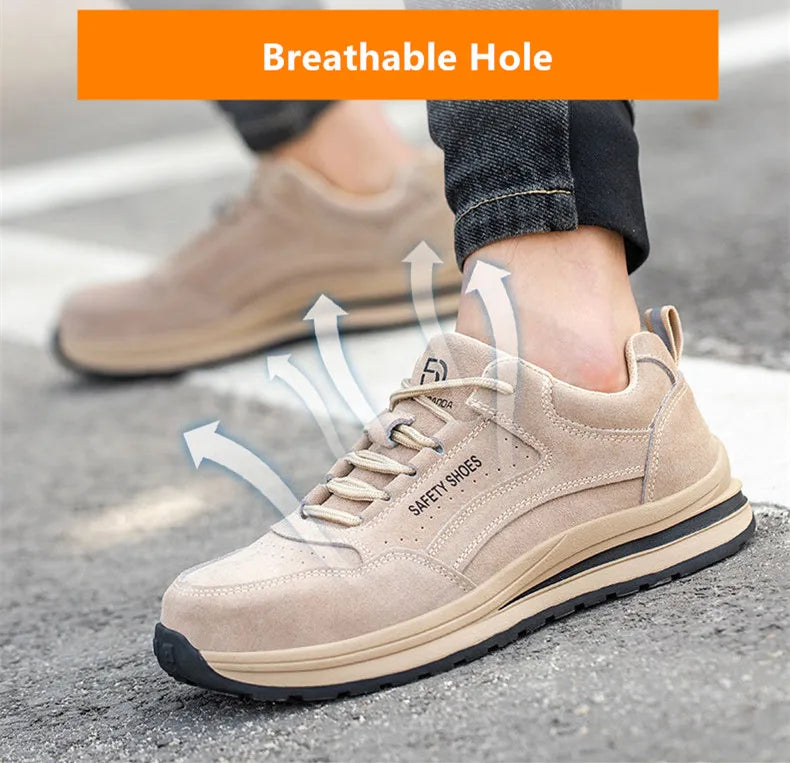 Safety Shoes Breathable Work Shoes Anti Stab sneakers Style Indestructible Shoes Anti Smashing