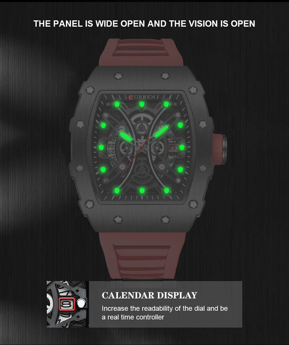Men Quartz Watches CURREN Wristwatch Stainless Steel Waterproof Chronograph