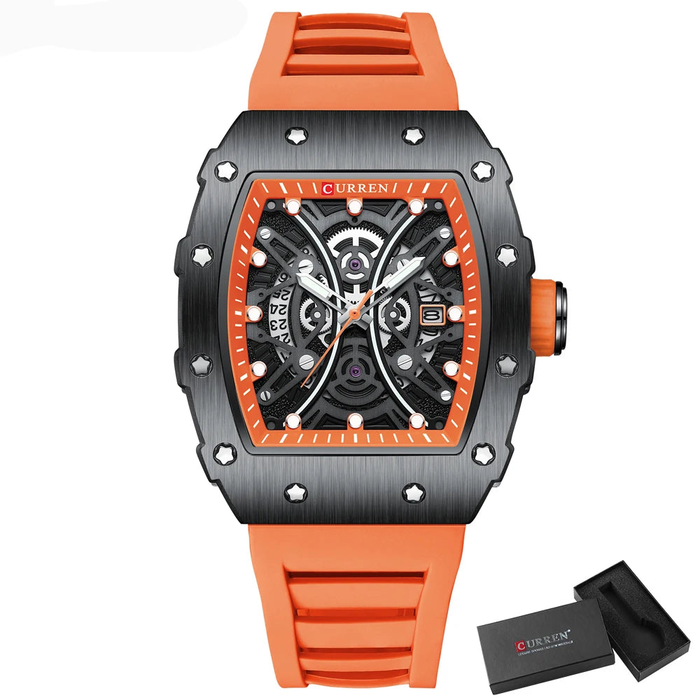 Men Quartz Watches CURREN Wristwatch Stainless Steel Waterproof Chronograph