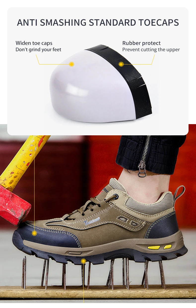 Men Safety Boots Anti-smash Anti-puncture Work Shoes Sneakers Style Indestructible 10kv Boots