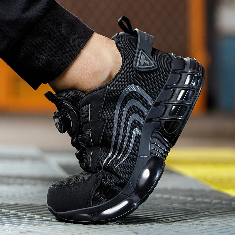 Men's Safety Shoes Steel Toe Cap Sneakers Style Puncture & Crash Proof Light Wear