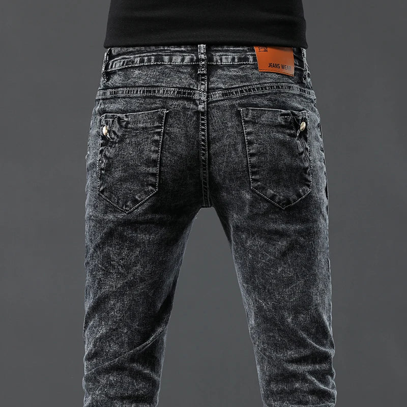 Men's Jean Casual Pant Fashion Stretch Pants Male Classic Slim Trousers