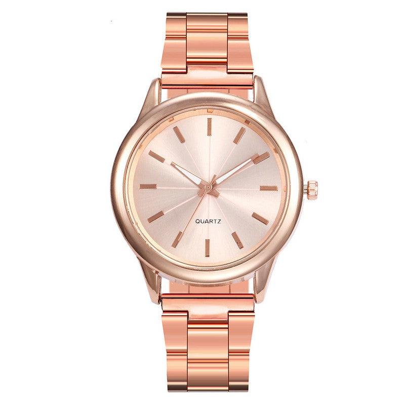 Women's Stainless Steel Quartz Watch-Artificial Jewelry-Yes Yar FZE LLC-Rose Gold-Yes Yar FZE LLC