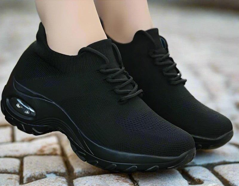 Sports shoes women flying knit design Sports shoes combine the comfort of socks-Footwear-Yes Yar FZE LLC-Black-35-Yes Yar FZE LLC