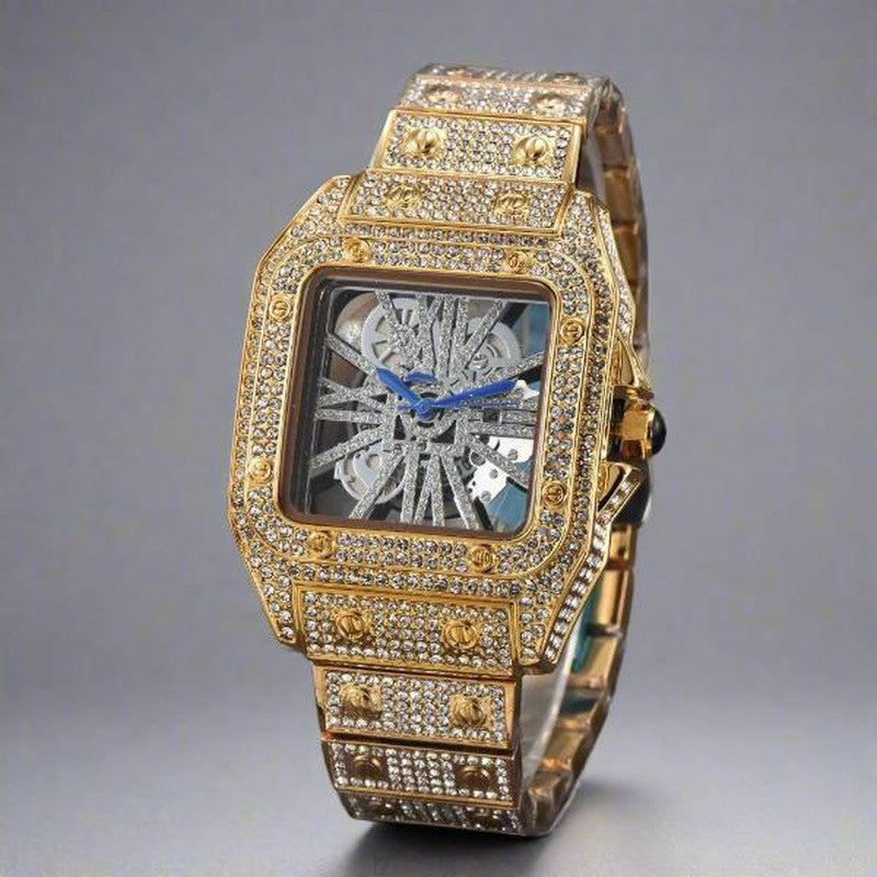 Women's Watch Golden and Silver Color Metal Strap with Diamond Fashion-Women Watches-Yes Yar FZE LLC-Yes Yar FZE LLC