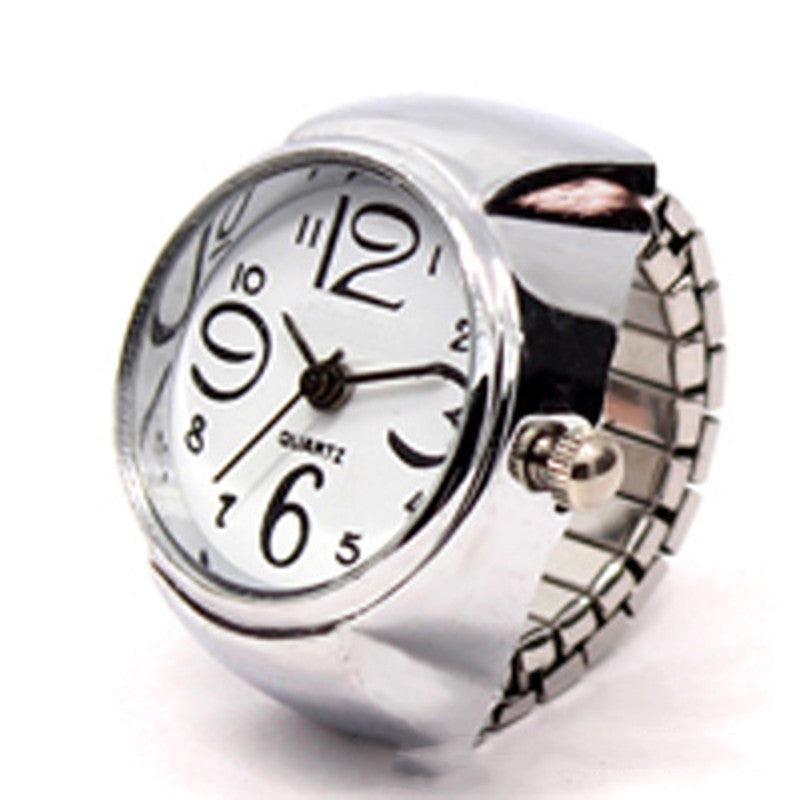 Figure Ring Watch Alloy Silver for Men & Women Multi Colors in Style-Artificial Jewelry-Yes Yar FZE LLC-White-Yes Yar FZE LLC