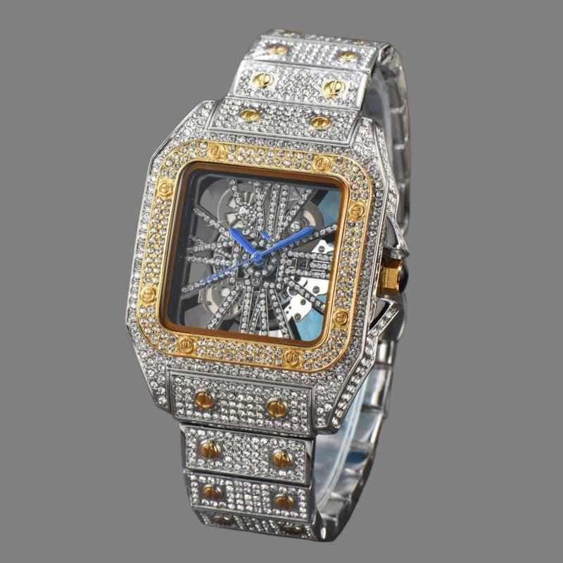 Women's Watch Golden and Silver Color Metal Strap with Diamond Fashion-Women Watches-Yes Yar FZE LLC-Yes Yar FZE LLC