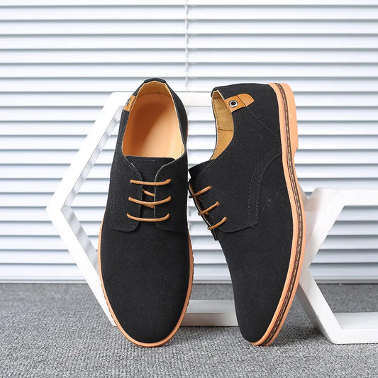 Men's Dress Shoes Classic Leather Casual Business Men Shoes Italian Oxford Shoes for Men Black Flats Footwear Size 46