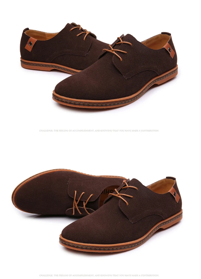 Men Shoes Suede Leather Casual Shoes Classic Comfortable Footwear Dress Shoes