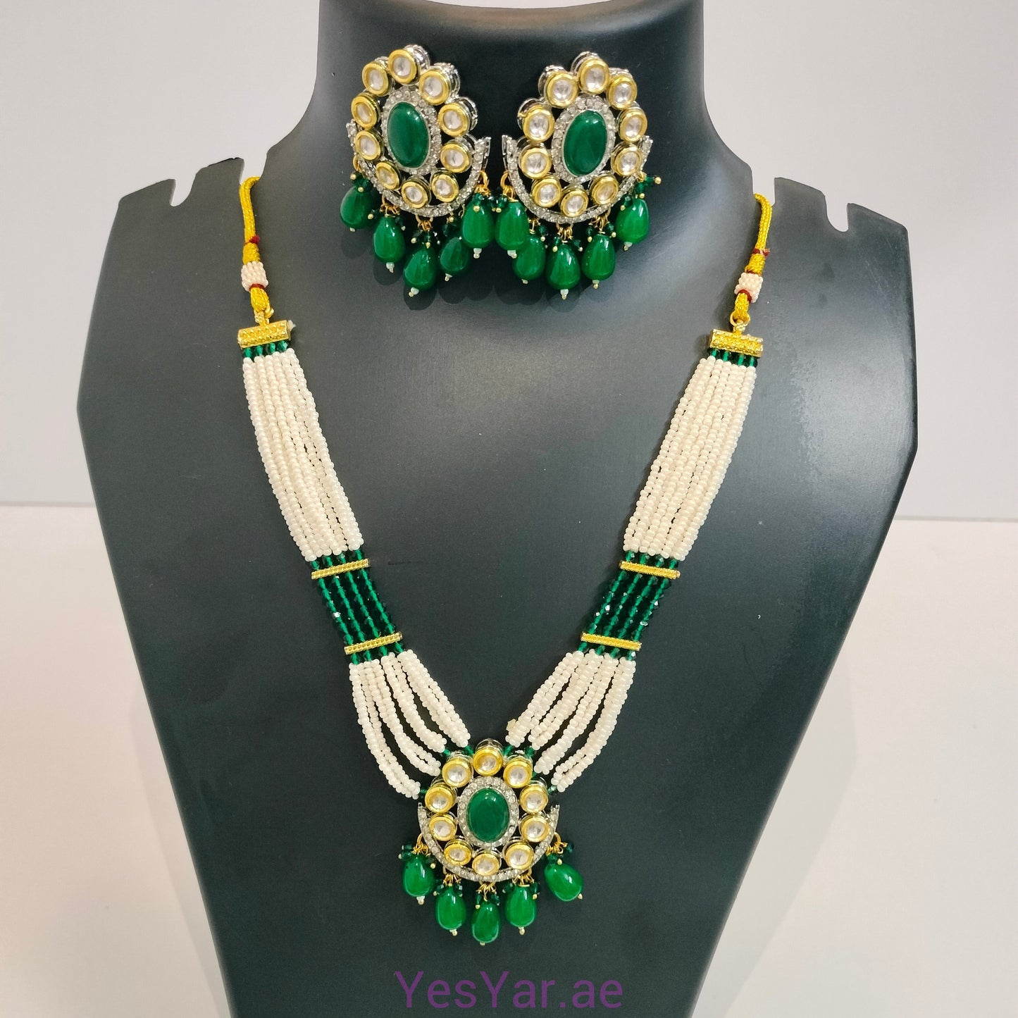 A1 Women Neckless with Earnings Pair Set Elegant Royal for Festival Celebration & Wedding