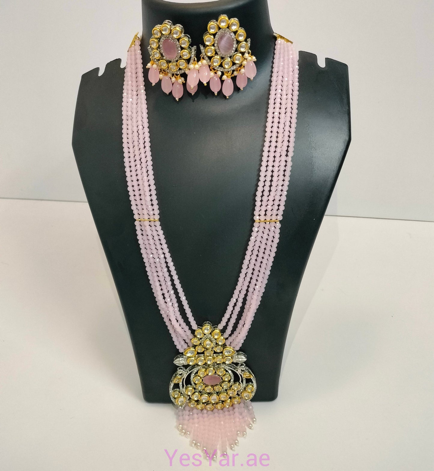 A1 Women Neckless with Earnings Pair Set Elegant Royal for Festival Celebration & Wedding