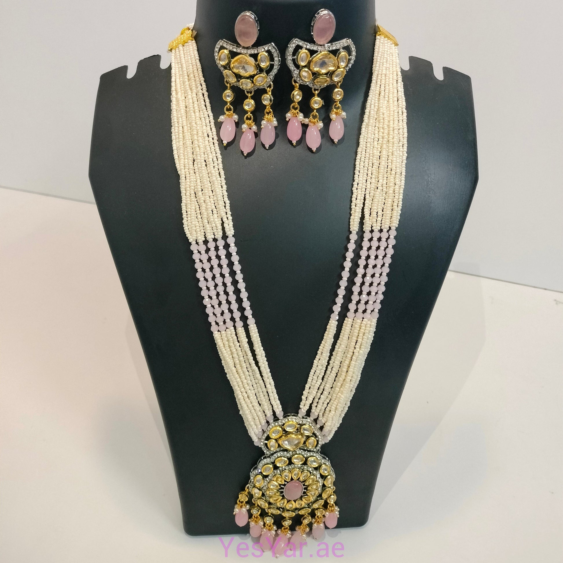 A1 Women Neckless with Earnings Pair Set Elegant Royal for Festival Celebration & Wedding