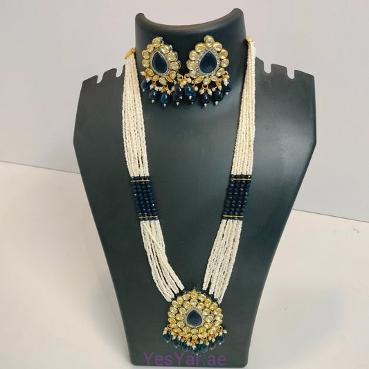 A1 Women Neckless with Earnings Pair Set Elegant Royal for Festival Celebration & Wedding