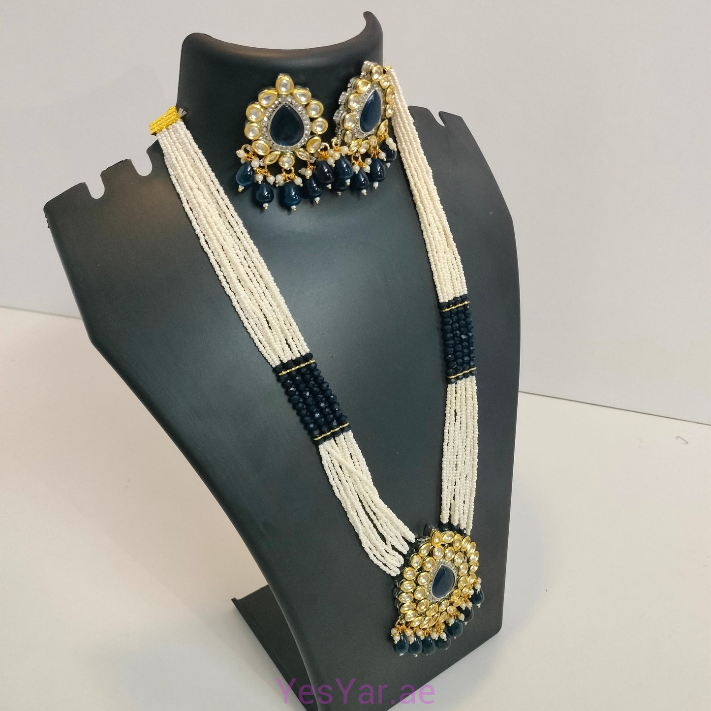 A1 Women Neckless with Earnings Pair Set Elegant Royal for Festival Celebration & Wedding