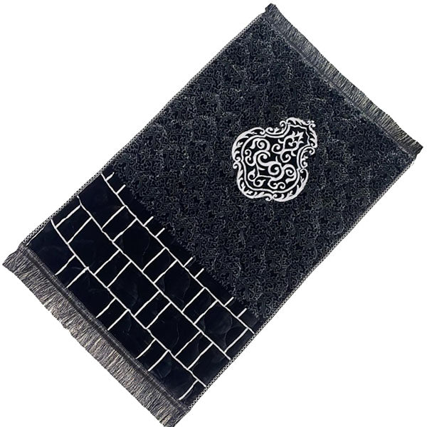 Prayer Carpet ( Janamaz )Gold and Black Various Pattern ( Sajjādat aṣ-ṣalāt ) ( Sajājīd aṣ-ṣalāt ) ( Sajjadah ) (Delivery within UAE only)