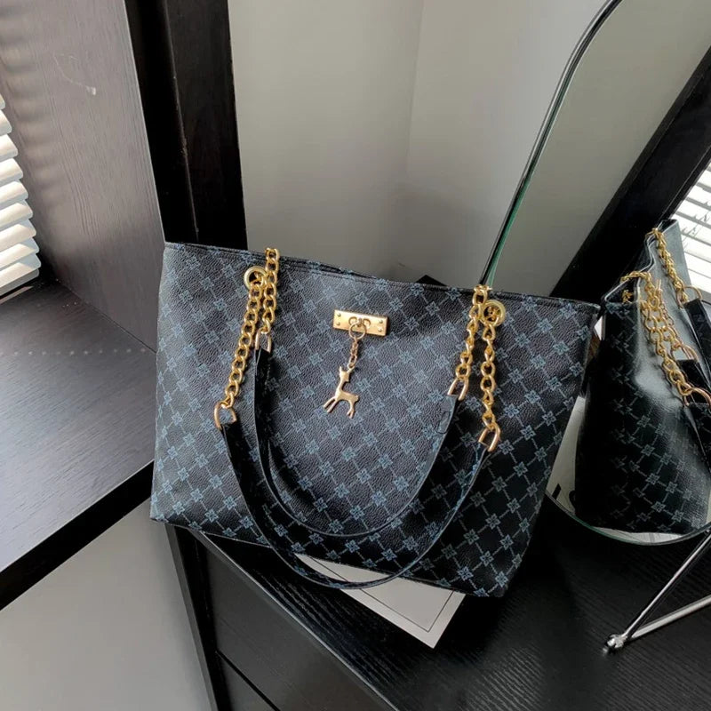 Women Bag Presbyopia Handbag Texture Soft Leather Large Capacity Tote Women Bag