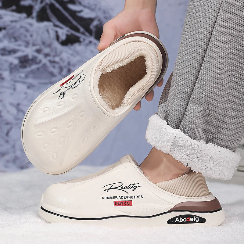 EVA Slipper for Men Women Winter New Stylish EVA Material Slipper Keep Warm Plush EVA Waterproof