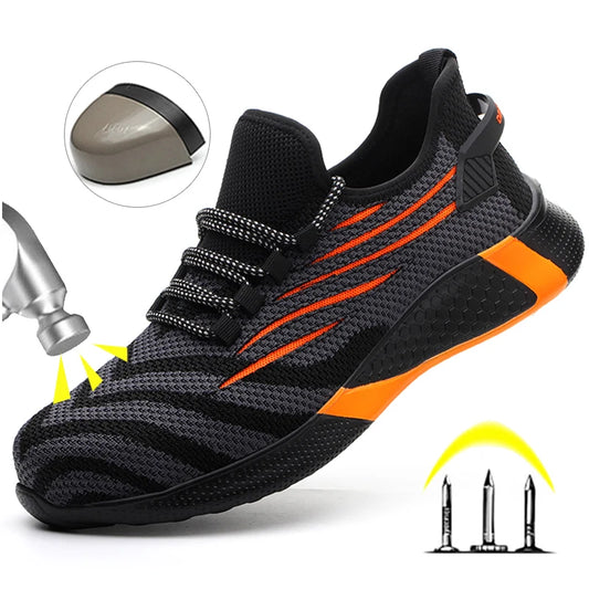 Men Safety Shoes Anti-puncture  Work Place Sneakers Indestructible Men Boots