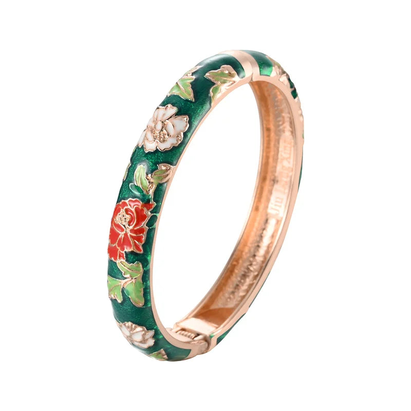 Enameled Bracelets For Women Flower Women Bangles Bracelet On Hand Gift