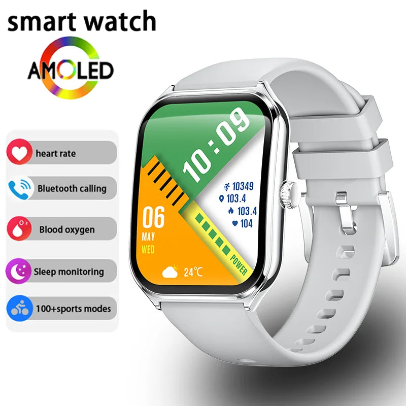 Ladies Smart Watch Ultra Thin men 1.96" AMOLED 360*360 HD Pixel Display Call Reminder