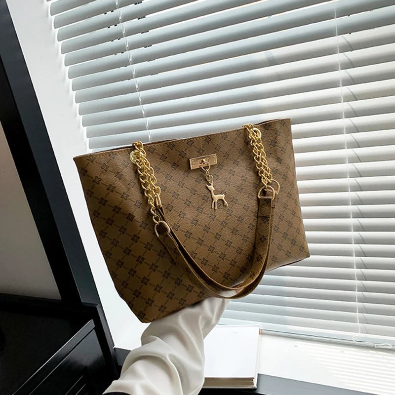 Women Bag Presbyopia Handbag Texture Soft Leather Large Capacity Tote Women Bag