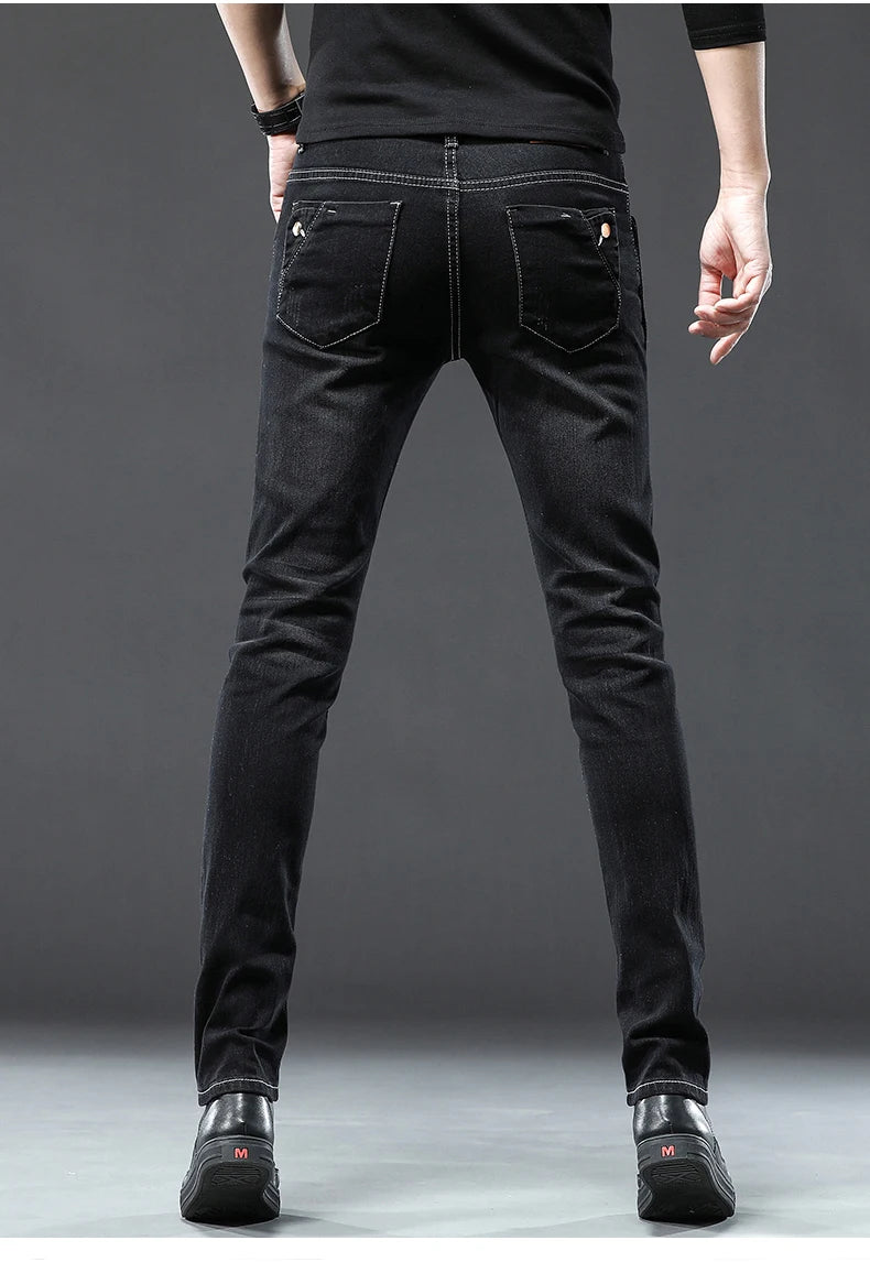 Men's Jean Casual Pant Fashion Stretch Pants Male Classic Slim Trousers