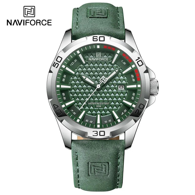 Men Watches NAVIFORCE Leather Band Quartz Wristwatches Clock Reloj Hombre, Herren Armbanduhren