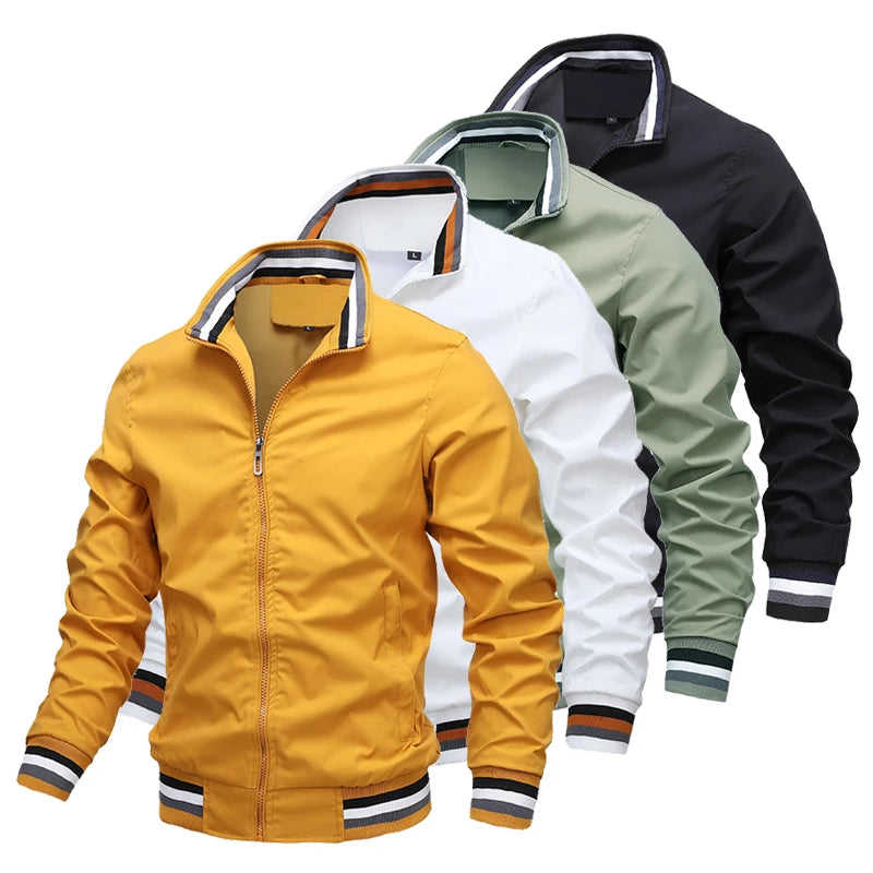 Men's Bomber jacket Casual Zipper Coat Outdoor Sports jacket Spring Autumn Windbreak Military Motorcycle jacket Oversized 6XL