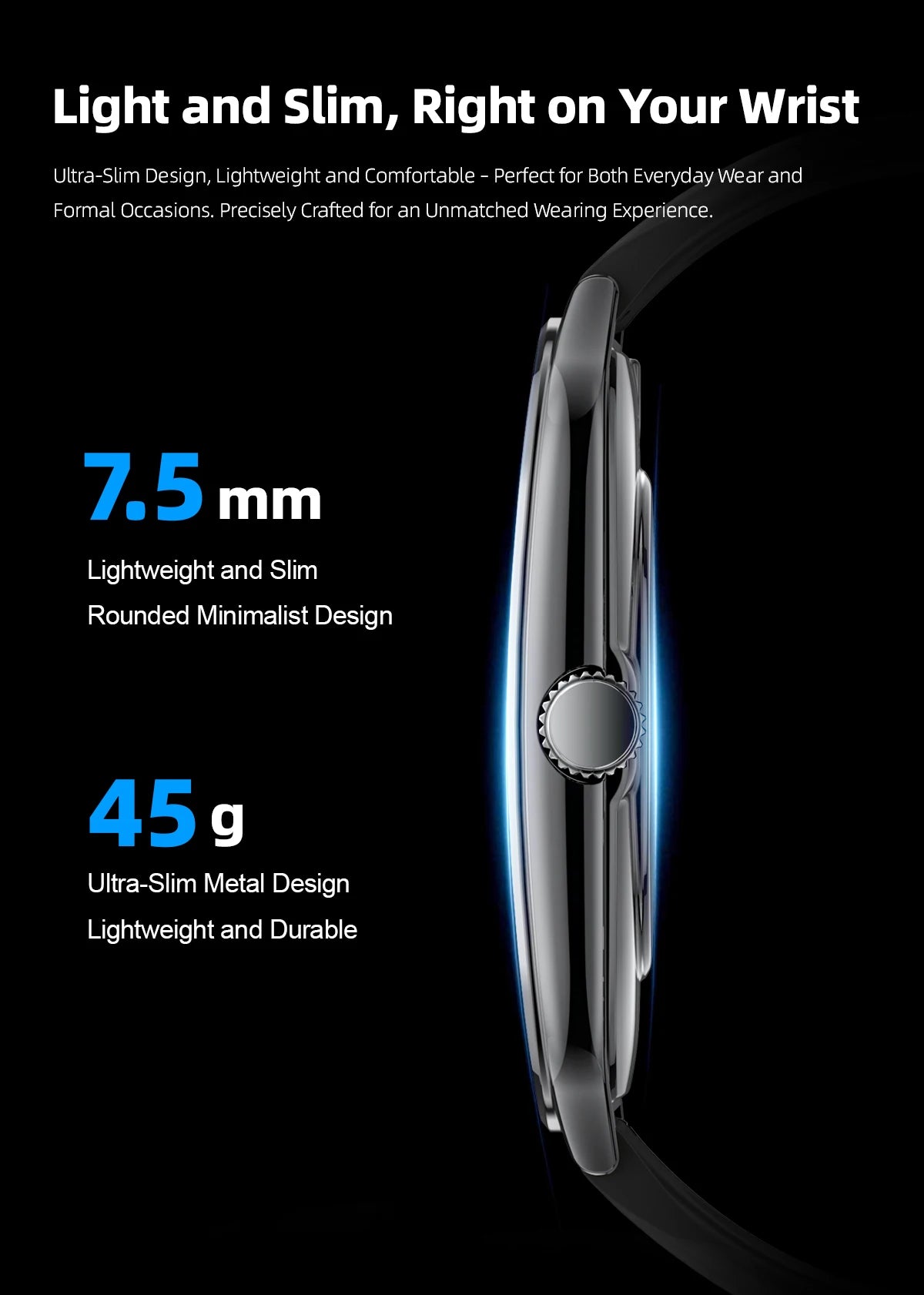 Ladies Smart Watch Ultra Thin men 1.96" AMOLED 360*360 HD Pixel Display Call Reminder