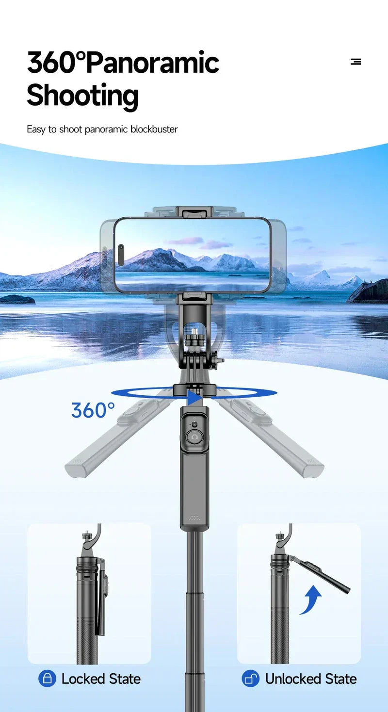 Smartphone Tripod for Light Camera Stand with Wireless Blue tooth Selfie Stick brackets