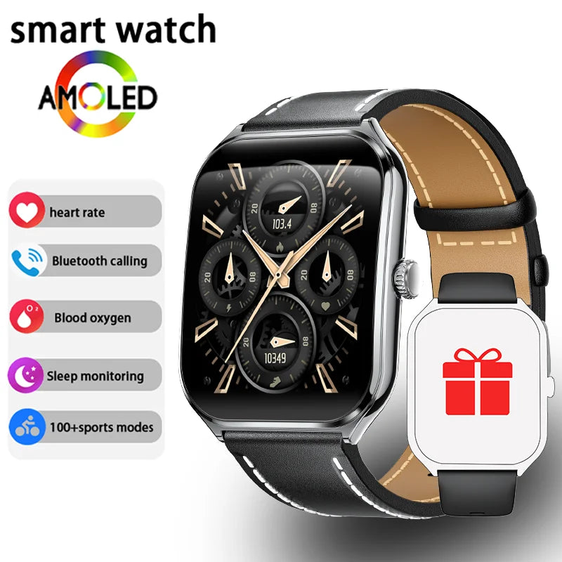 Ladies Smart Watch Ultra Thin men 1.96" AMOLED 360*360 HD Pixel Display Call Reminder