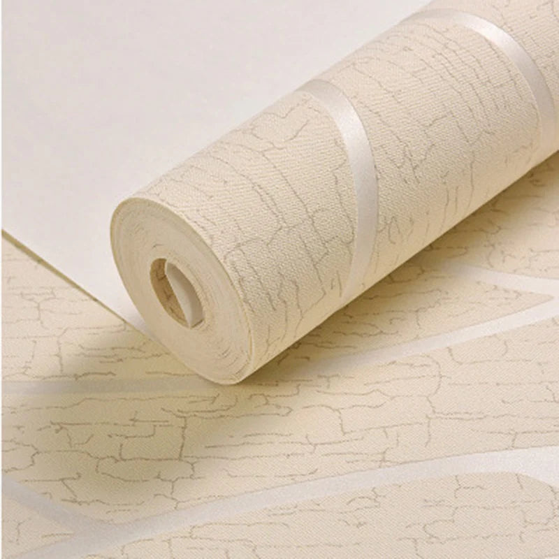 Wall paper 53cm European Modern Bedroom Background 3D Non-woven Moisture-proof Wallpaper Thickened Wall Stickers