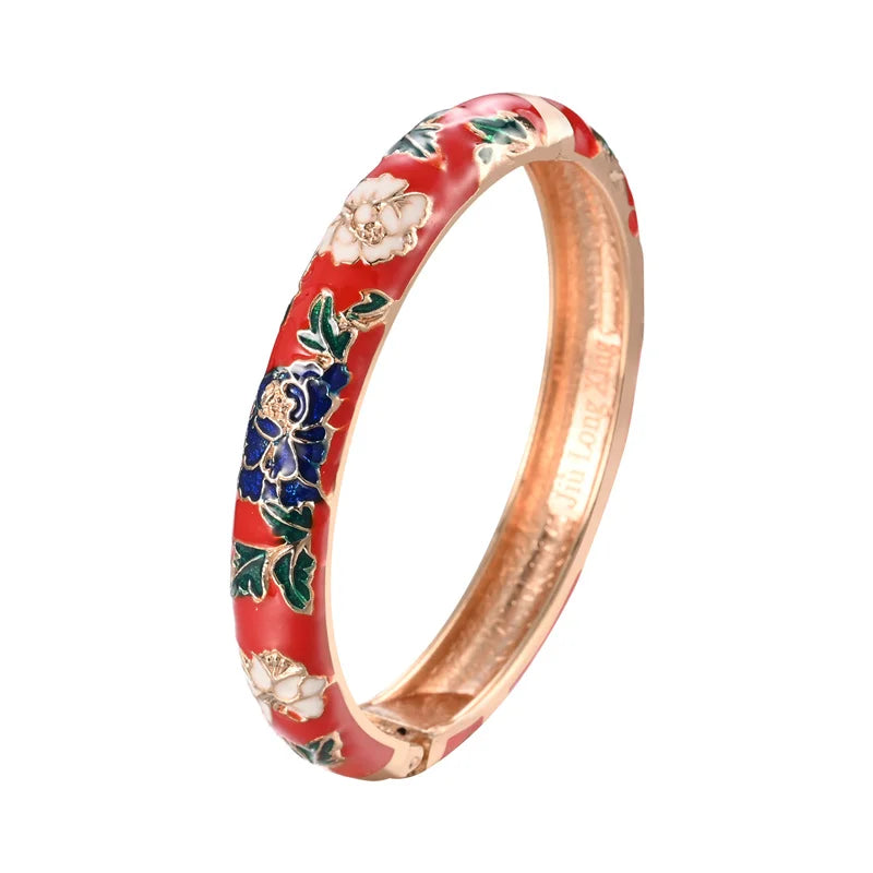 Enameled Bracelets For Women Flower Women Bangles Bracelet On Hand Gift