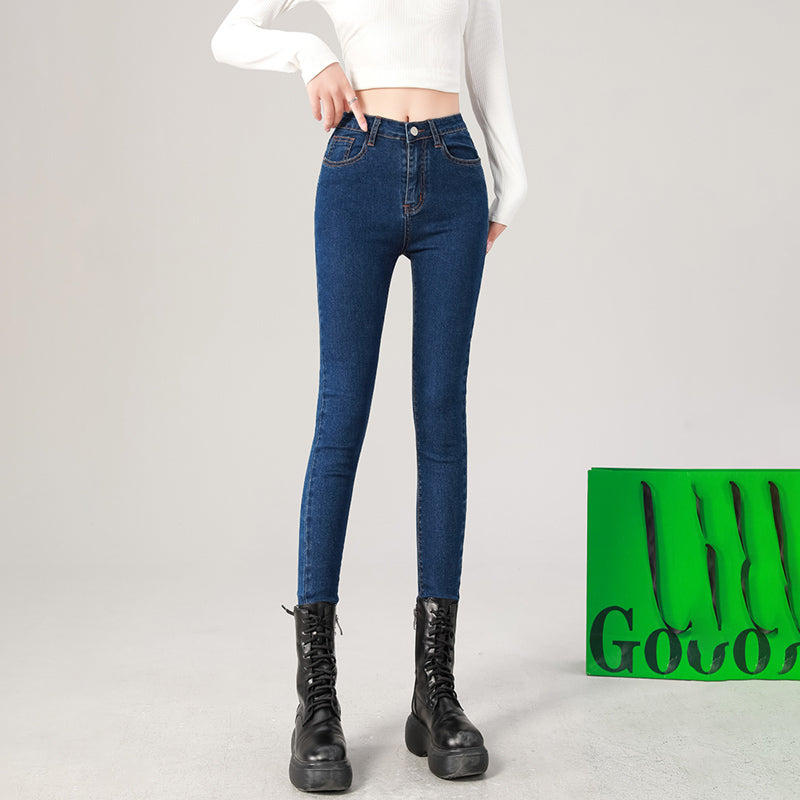 Women's Jean Pant Slim Skinny Comfortable Stretch Casual Pencil Pants Female Black Trousers