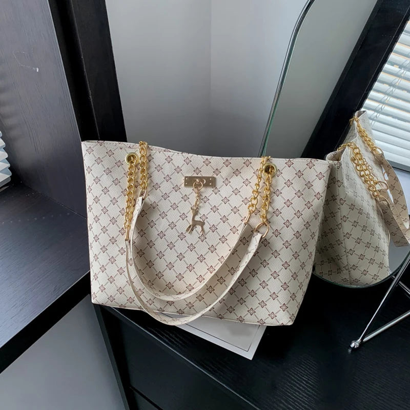Women Bag Presbyopia Handbag Texture Soft Leather Large Capacity Tote Women Bag